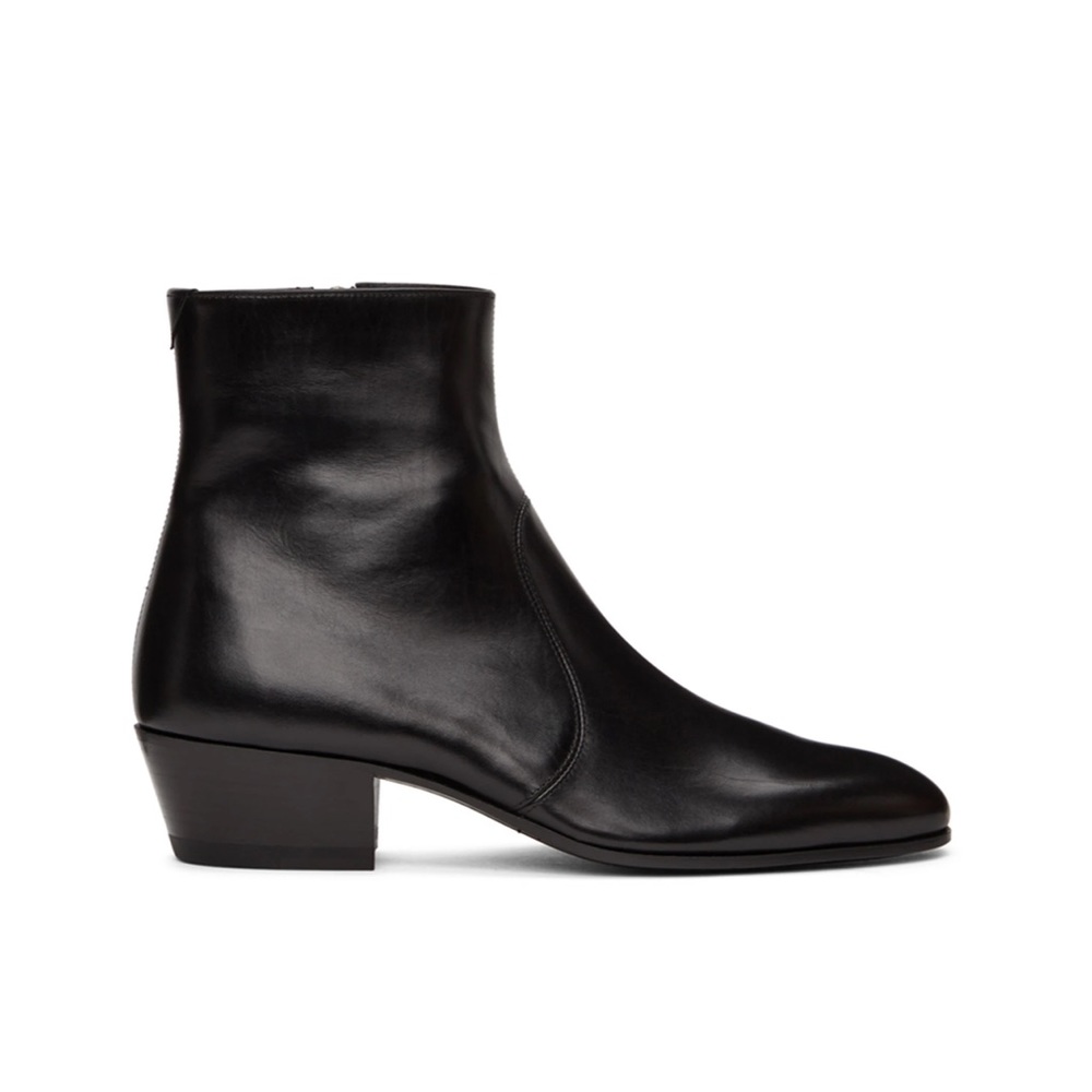 Men’s Saint Laurent (YSL) Black Cole Boots. Size 43 (US 10). In great condition